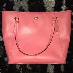 Coral Coach Tote Bag